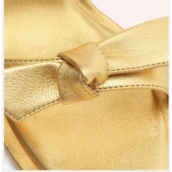 Alexandre Birman Clarita Square Flare 85 in Oro Gold 38 with Box High Heels - Picture 6 of 16